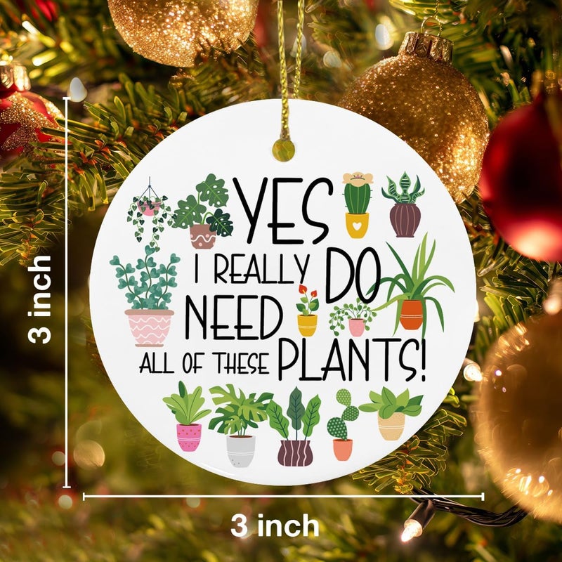 ZOSAN Plant Lovers Ceramic Ornament, Gardening Gifts for Plant Lovers Gardener, Plant Lover Gift Ornament - Image 3